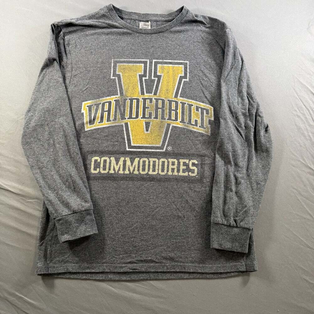 Vanderbilt Commodores Long Sleeve Shirt Mens Medium Gray Gameday Couture NCAA